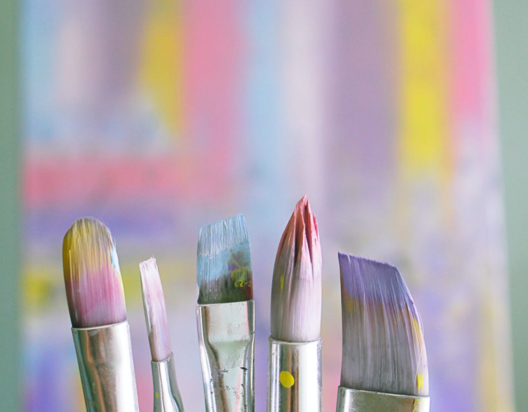 Shallow Focus Photo of Paint Brushes